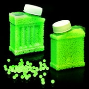 TANSAR Glow in The Dark Gel Ball Blaster Ammo, 7-8mm Gel Water Beads Refill(2 Bottles), Compatible with Orbeez GunBoy's gift