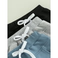 thumbnail image 4 of Bagilaanoe 3 Pack Toddler Baby Boys Shorts 6M 12M 18M 24M 3T Kids Casual Summer Solid Color Drawstring Short Pants, 4 of 5