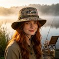 thumbnail image 6 of Packable Sun Bucket Hat with Adjustable Windproof Drawstring for Men Women - UV Protection Lightweight Foldable Sun Hats - Summer Hiking Cap, Suitable for Beach, Gardening, Camping, 6 of 7