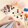 thumbnail image 5 of 60pcs Fabric Button Shank Buttons Fabric Covered Button Colorful Buttons Craft Buttons with Shank Back for Suits Coat Gowns Blouses Shirts Dress DIY Sewing Accessories Cloth, 5 of 6