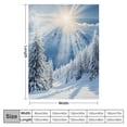 thumbnail image 4 of Pratyus Snowy Mountain Trees Sunbeam Flannel Throw Blanket Lightweight Soft Blanket for All Seasons, Perfect Gift for All Occasions 40x50in, 4 of 6