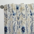 thumbnail image 3 of Designart "Seaside Floral Serenity I" Boho Blue, White Curtain 1 Panel, 3 of 6