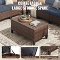 thumbnail image 5 of UDPATIO Patio Furniture Set, 6 Pieces Outdoor Furniture Sets with Rocking Swivel Chairs, Wicker Rattan Outdoor Conversation Set with Storage Table and Waterproof Covers for Backyard, Deck, Porch, 5 of 7