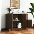 thumbnail image 2 of 43.3 Inch Walnut Wood Buffet Sideboard With 2 Doors, 1 Storage And Drawers - Entryway Console Finish Table, 2 of 7