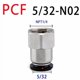 thumbnail image 2 of 1 pieza hilo americano neumático conector rápido pulgada conector de manguera PCF Conector de enchufe rápido neumático NPT1 / 8 1/4 3/8 1/2, 2 of 7