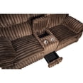 thumbnail image 5 of Miekor Furniture Living Room Contemporary Chocolate Corduroy 1pc Motion Loveseat w Console Storage Box Reclining Couch MK9289, 5 of 7