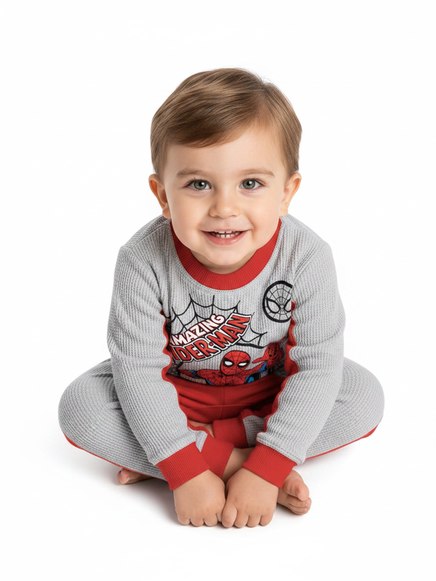 Spider-Man Baby Boys Waffle Knit Top and Pants Set, 2-Piece, Sizes 0M-24M