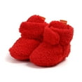 thumbnail image 2 of HUANBAI Warm Winter Baby Shoes First Soft Sole Infant Sneakers Cozy Fleece Lined Toddler Booties For Boys Girls 12-18 Months, 2 of 6