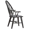 thumbnail image 5 of Home Square 2 Piece Windsor Back Wood Dining Arm Chair Set in Black, 5 of 8