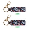 thumbnail image 2 of Wukai Flowers ad Butterflies Print Leather Car Keychain, Universal Key Fob Keychain, Leather Key Chain Holder for Men and Women,360 Degree Rotatable, 2 of 5