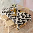 thumbnail image 3 of Black Beige Chevron Pattern Rectangle Tablecloth 60"x102",Waterproof Polyester Rectangle Table Cloth, Wipeable Spillproof Polyester Tablecloth for Dining, Camping, Indoor and Outdoor, 3 of 6