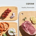 thumbnail image 4 of Carote 3 Pc Bamboo Cutting Board Set with Handles, Eco-Friendly, 13-11-8 inch(Solid Bamboo), 4 of 7