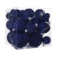 thumbnail image 6 of Chanana 36pcs Velvet Christmas Ball Ornaments, Flocked Shatterproof Christmas Ornaments Hanging Xmas Tree Decorations Set for Home Party Holiday Decor (Multi-Size, Dark Blue), 6 of 6
