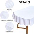 thumbnail image 5 of Oval Tablecloth 60 x 102 Inch Washable Fabric Table Cloth Solid White Table Cover for Dining Wedding Party Banquet Tabletop Decoration, 5 of 6