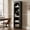 Black, variant on DIYART 71.6" Tall Farmhouse Bookshelf, 5-Tier Narrow Bookcase, Compact Corner Bookcase, Storage Organizer with Adjustable Shelves for Living Room, Home Office, White