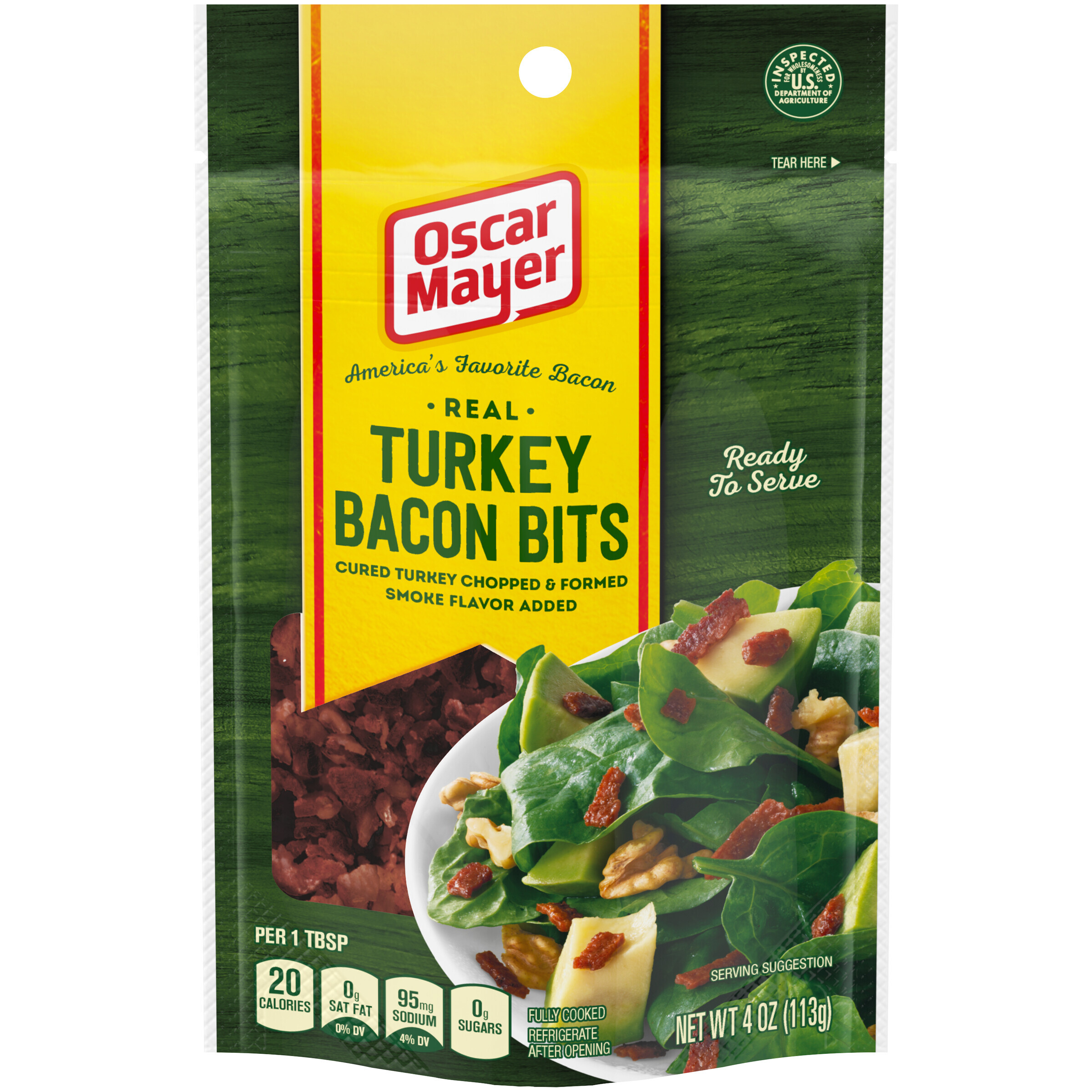 Oscar Mayer Real Turkey Bacon Bits, 4 oz Pouch