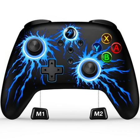 QQV Switch Controller for Nintendo Switch 2/Switch lite/Switch OLED/Switch,Wireless Switch Controller with Turbo,Wake-up Function,Programmable and Adjustable LED