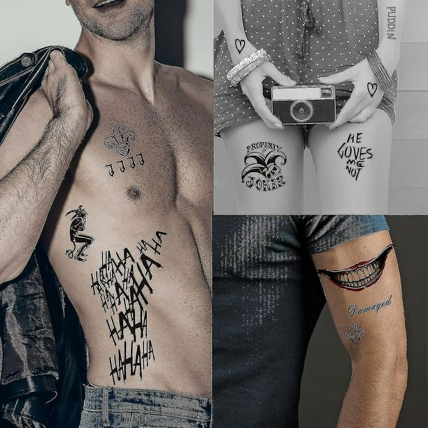 Tatuajes Temporales De Harley Quinn Para Adultos – Set De 5 Diseños De Suicide Squad