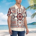 thumbnail image 2 of Lsque Fashion Tatreez1 pattern Hawaiian Shirt for Men, Unisex Summer Beach Casual Short Sleeve Button Down Shirts-Medium, 2 of 9