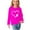 Hot Pink, variant on Zwiiyzr Toddler Baby Girl Long Sleeve Sweatshirt Crew Neck Tops Basic Solid Color Sweater Shirts Kid Fall Clothes 3-14 Years Olive Green