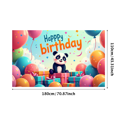thumbnail image 3 of Happy Birthday Flaming Backdrop Decoration Banner Party Supplies Photography Props Celebration Decor Background Event Display, 3 of 4