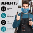 thumbnail image 5 of Blue Disposable Beard Nets for Work, 18 Inch. Pack of 2000 Polypropylene Disposable Beard Covers for Men with Elastic Bands. Breathable Beard Covers Nets for Cooking, Cleaning and Food Service, 5 of 7
