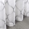 thumbnail image 3 of Linen Sheer Curtains for Living Room, Voile Window Curtain Panels Semi Sheer Geometric Window Treatment Curtains Farmhouse Sheer Curtains for Bedroom Office Home, 52" W x 63" L White, 3 of 9