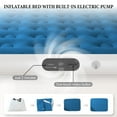thumbnail image 3 of Queen Air Mattress with Built in Pump,10IN Air Bed with 3 Mins Self-Inflation/Deflation,Blow up Mattress for Camping, Home & Guest ,450lb,Blue, 3 of 8