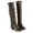 Brown, variant on Fridja Women's Winter Elegant Knee High Boots Black Brown High Tube Flat Heels Shoes
