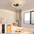 thumbnail image 2 of Birinta Ceiling Fan with Lights, 20" Ceiling Fan with Remote Control, Modern Flush Mount Ceiling Fan, Round Fan Light for Bedroom, Living Room, Kitchen, Small LED Ceiling Light Fixture, 2 of 7