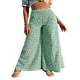 thumbnail image 3 of Pantalon Grand pour Femmes, Floral, Ample, Droit, 3 of 6