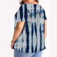 thumbnail image 4 of Xihbxyly Plus Size Button Up Shirts for Women, Women's T-Shirt Women's Summer Plus Size Casual Gradient Color Top Loose V-Neck T-Shirt Tunic Top Tunic Floral Blouses Tees #5, 4 of 5