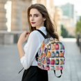 thumbnail image 6 of FORMRS Mini Backpack Purse for Women Quilted Travel Daypack Casual Shoulder Bag, Blue Jam Jars, 6 of 7