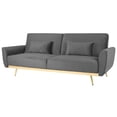 thumbnail image 1 of Sofá Cama Reclinable Para 3 Personas Poliéster Tipo Terciopelo Kingshouse gris oscuro 5, 1 of 8