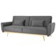 thumbnail image 1 of Sofá Cama Reclinable Para 3 Personas Poliéster Tipo Terciopelo Kingshouse gris oscuro 5, 1 of 8