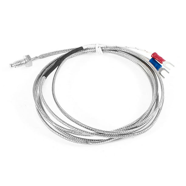Câble de 2M de Longueur 0-500C K Type Ressort Manchon Thermocouple Temp Probe