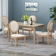 thumbnail image 2 of GDF Studio Newman French Country Fabric Dining Chairs, Set of 4, Beige and Natural, 2 of 11