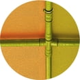 thumbnail image 1 of Ahgly Company Tapis Rond Lavable en Machine Intérieur Transitionnel Jaune Profond, 3 Pieds Rond, 1 of 7
