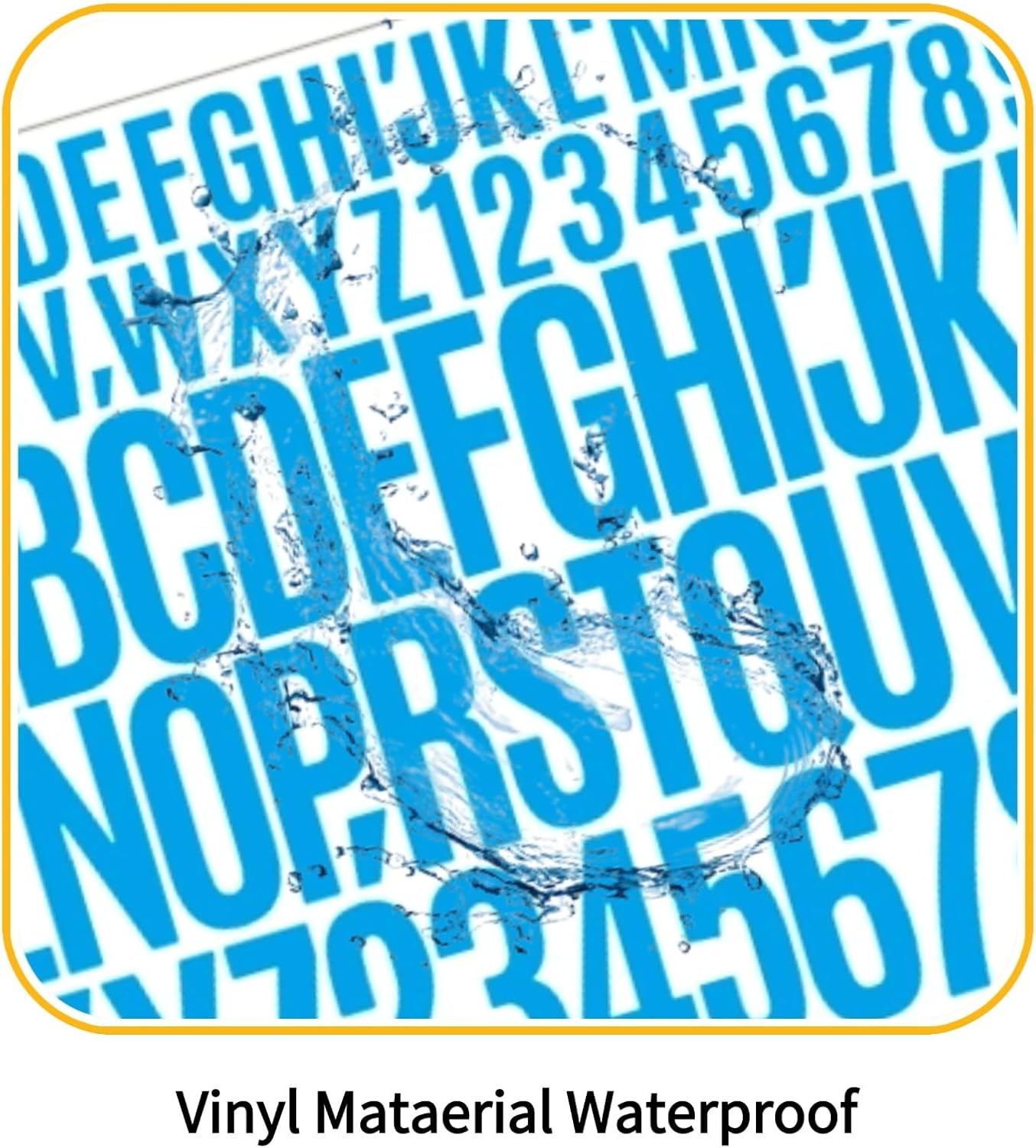 10 Sheets 780 Pcs Vinyl Letter & Number Stickers - Waterproof, Self-Adhesive Alphabet for Mailbox, Door, Window, Cars, Boats, Address(Blue, 1in & 2in)