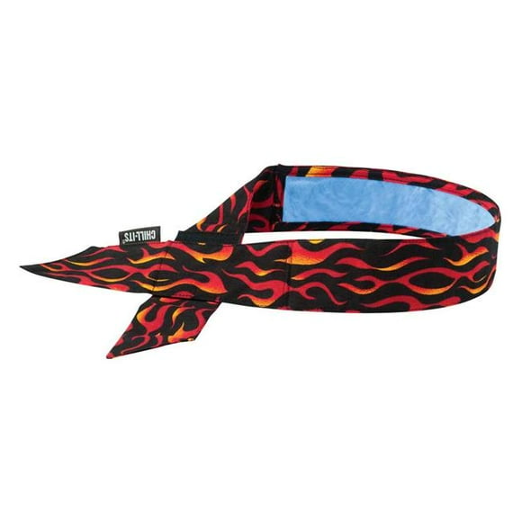 Chill-Its 12578 Evaporative Cooling Bandana with Cooling Towel, Flames