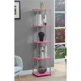 thumbnail image 2 of Pemberly Row No-Tools Five-Tier Tower with Pink Wood Frame Finish, 2 of 6