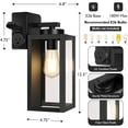 thumbnail image 5 of Nordic Hygge 2-Pack Porch Lights Outdoor with UL Certified Outlet, Black, 5 of 5