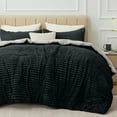 thumbnail image 3 of BEDELITE Fleece Twin Comforter Set -Super Soft & Warm Fluffy Black Bedding, Luxury Fuzzy Heavy Bed Set for Winter with 1 Pillow case, 3 of 9