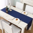 thumbnail image 1 of 1 piece Navy Blue Table Runner Inch Soft Colored Polyester Decorative Fabric Handmade Navy Blue Table Runner for Indoors, 1 of 5