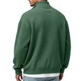 thumbnail image 5 of Men's Solid Sweatshirt Pit Strip Half Open Collar Casual Printed Sweatshirt for Fall Winter, 5 of 7