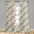 thumbnail image 5 of Ambesonne Floral Curtains, Exotic Spring Flowers, Pair of 28"x84", Multicolor, 5 of 5