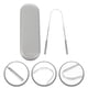thumbnail image 4 of Dispositivo de higiene bucal en forma de U, raspador de lengua de acero inoxidable con caja (plateado), 4 of 7