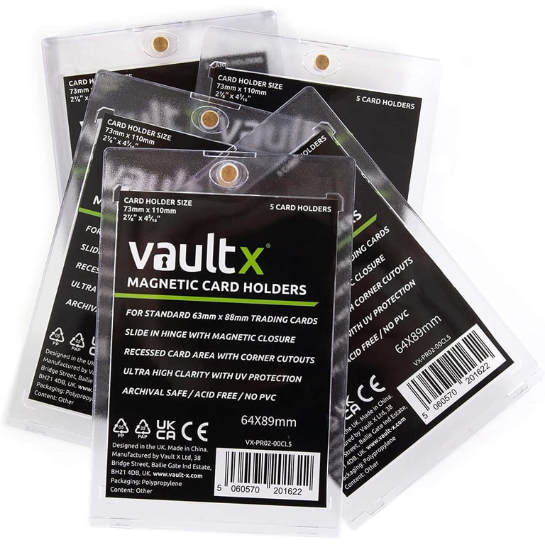 Vault X Magnetic Card Holders - 35pt Plastic Cases for Trading