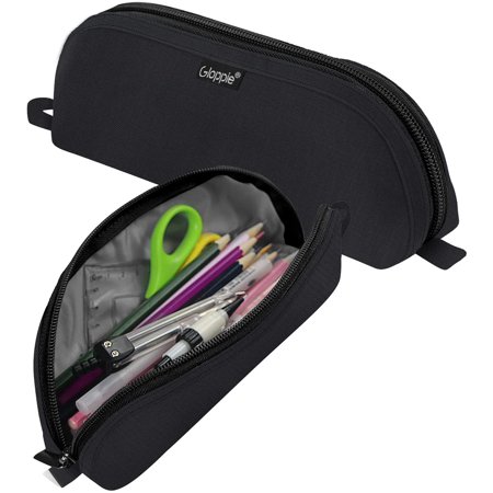 Pencil Bag Pencil Pouch Pen Case Simple Pencil Case Black Pencil Storage Bag Pen Holder Marker Organizer Fabric Zipper Pen Pouch Office School Supplies For College Students Kids Adults