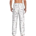 thumbnail image 7 of Salouo Rabbit Eating Print Pajama Pants for Men, Lounge Pants Elastic Waistband Casual Men's sleepwear Loungewear Sleep Pajama Pant -XX-Large, 7 of 7